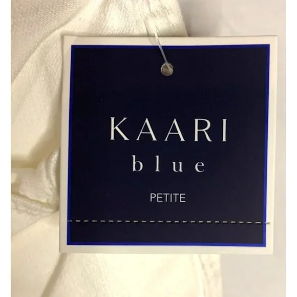 Kaari Blue White Jeans Size 2P - Picture 3 of 3
